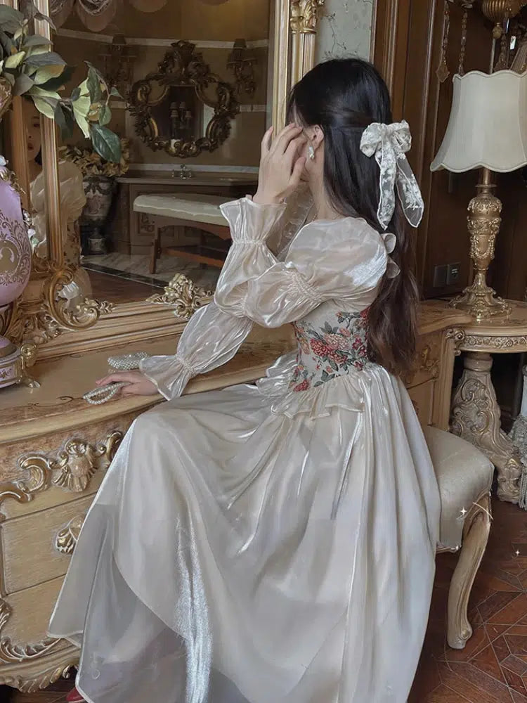 Vestido Largo Vestido De Novia Cottagecore Vestido Largo De Lino