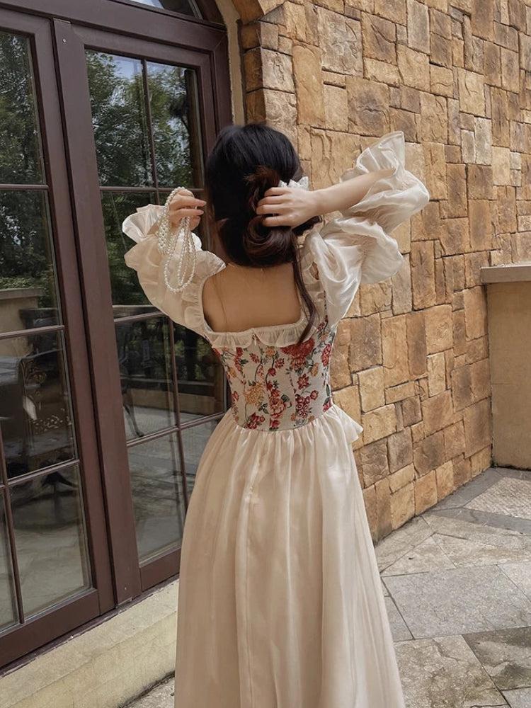 Puff Sleeve Vestido Blanco Cottagecore Clothes Vestidos Estilo Cottagecore Martyna's Dream Village