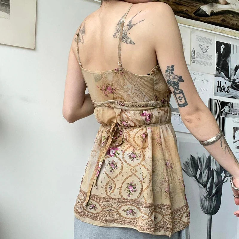 Cottagecore Ruched Bust Top