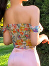 Cottagecore Spring Flowers Corset Top