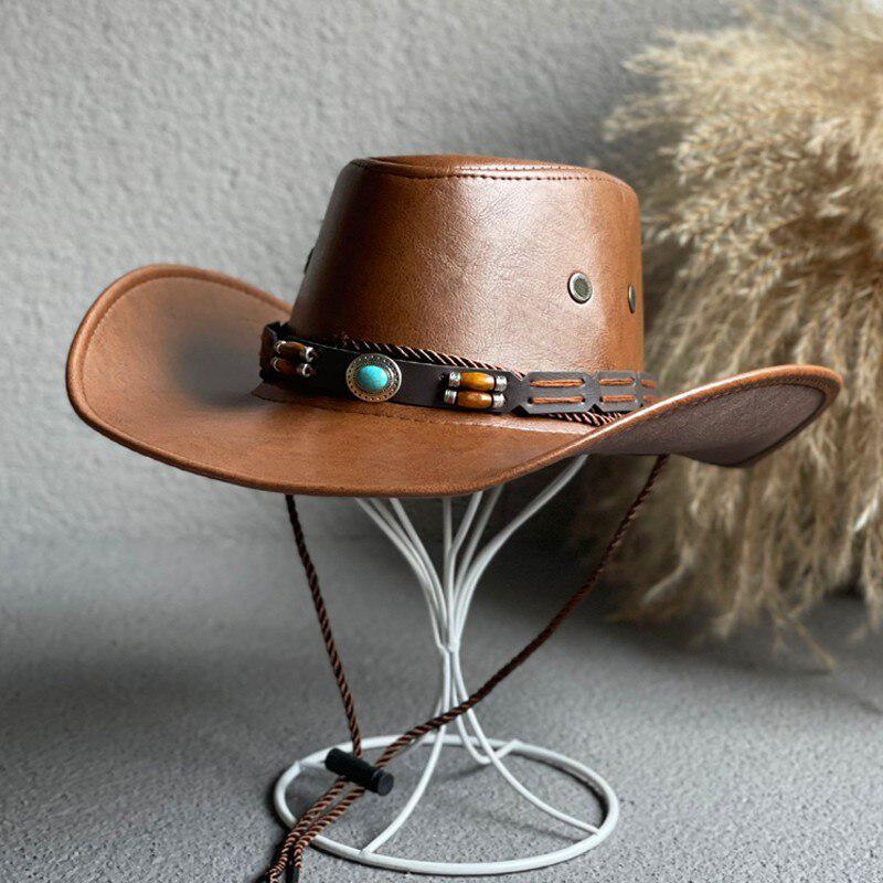 Cowgirl Adjustable Faux Leather Western Hat