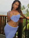 Crochet Crop Top & Maxi Skirt Two Piece Set