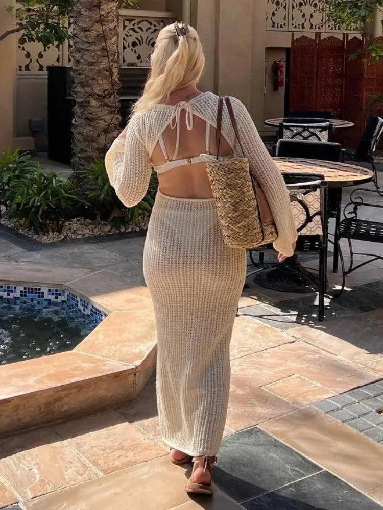 Crochet Maxi Dress - Litlookz Studio Crochet Maxi Dress - Litlookz Studio