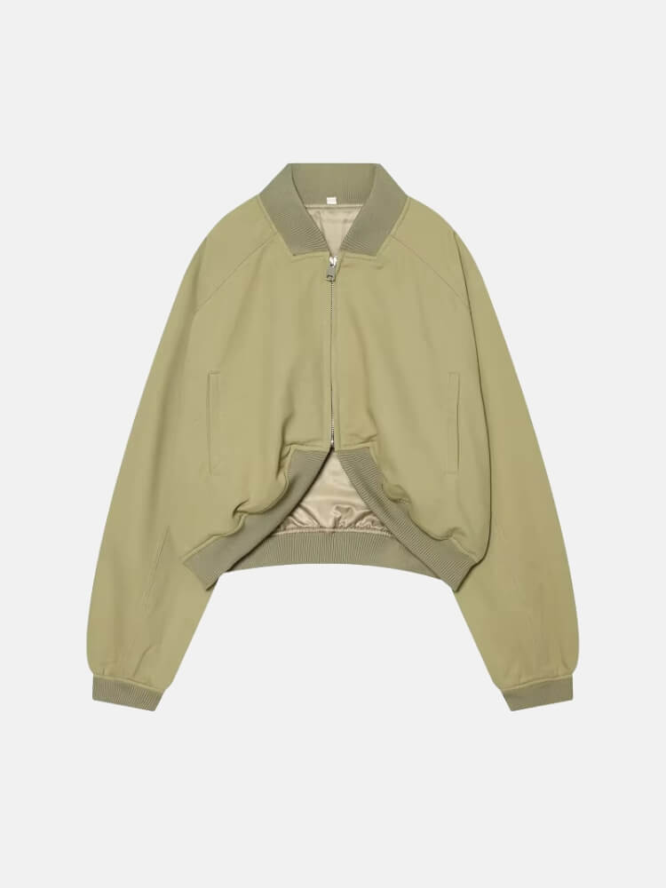 Cropped Bomber Jacket