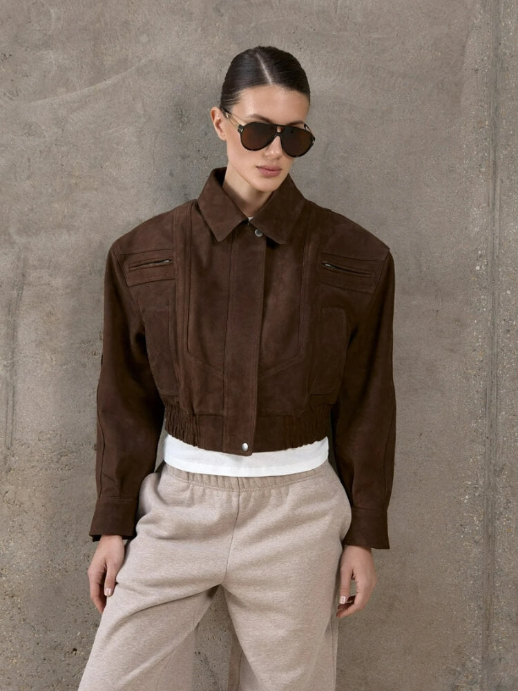 Cropped Suede Jacket