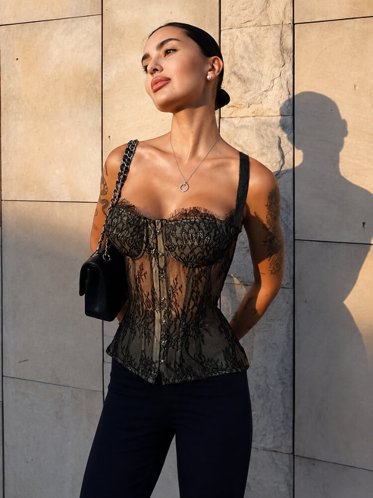 Cross Back Corset Top