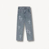 Cross Patchwork Baggy Jeans