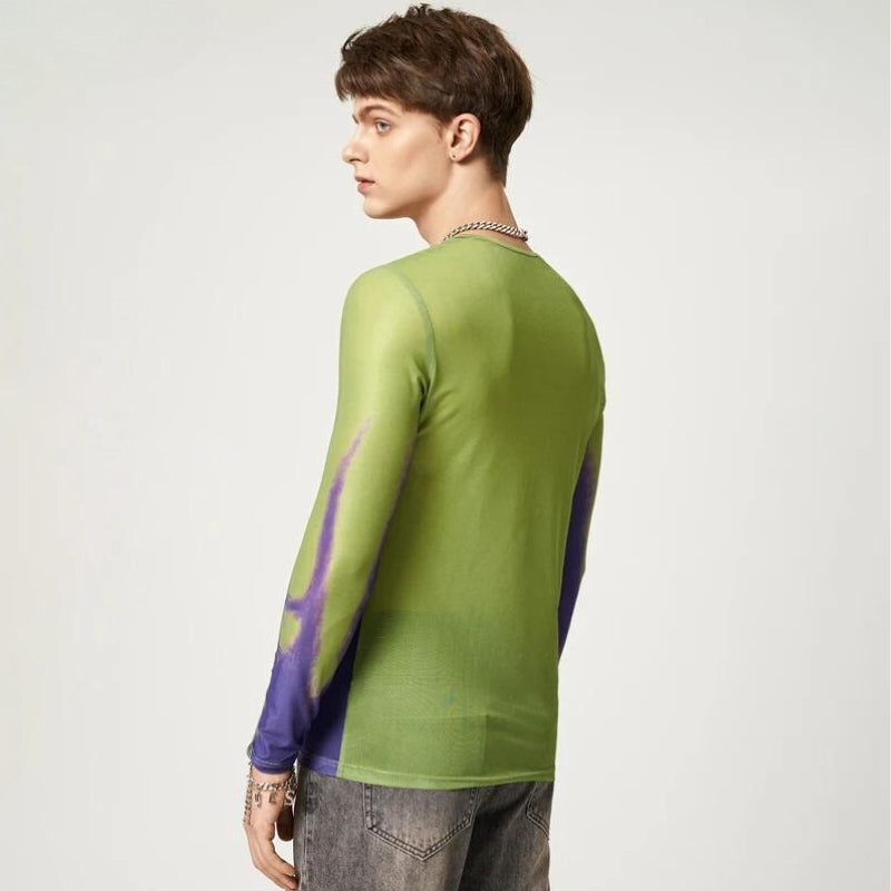 Cyberpunk Abstract Painting Mesh Top - Litlookz Studio