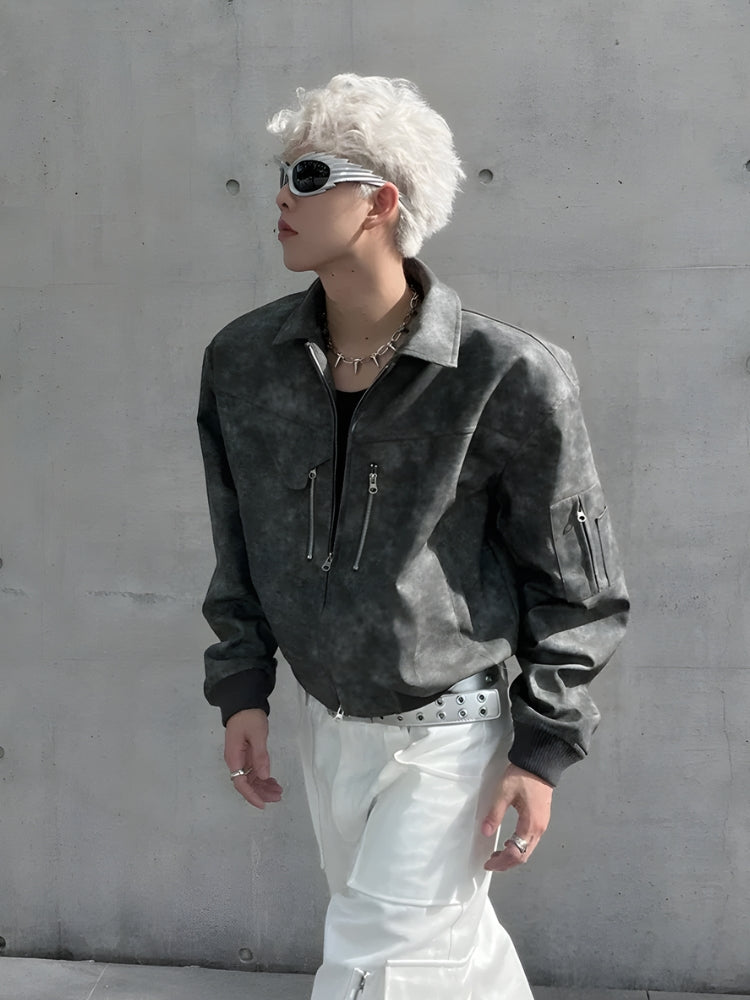 Cyberpunk Faux Leather Jacket - Litlookz Studio