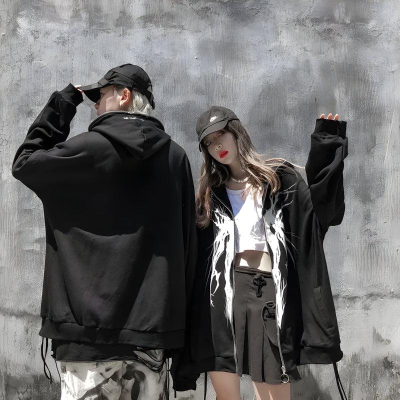 Cyberpunk zip top up hoodie