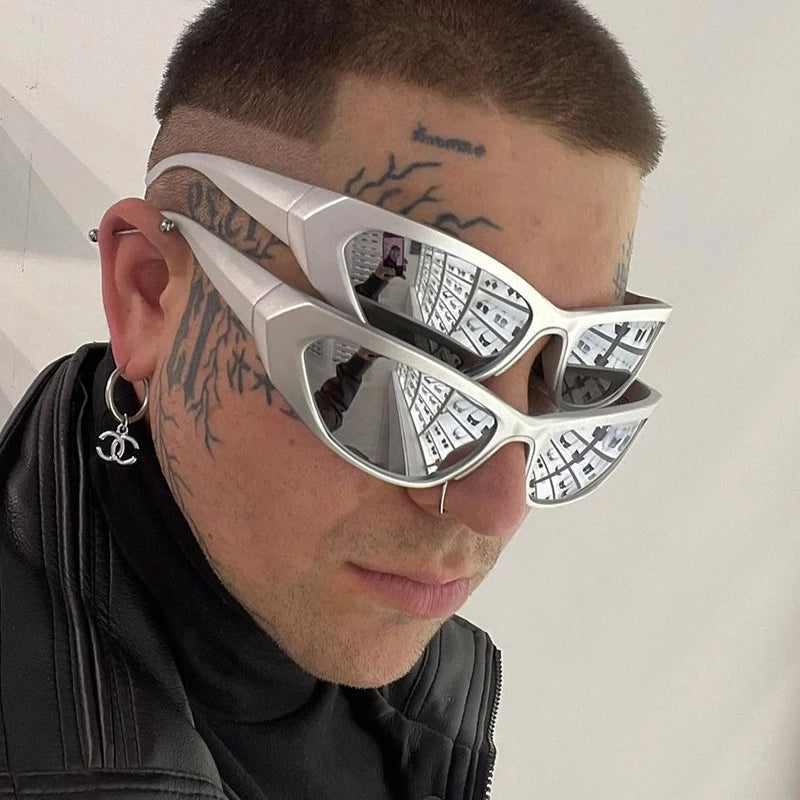 Cyberpunk Rave On Cat Eye Sunglasses