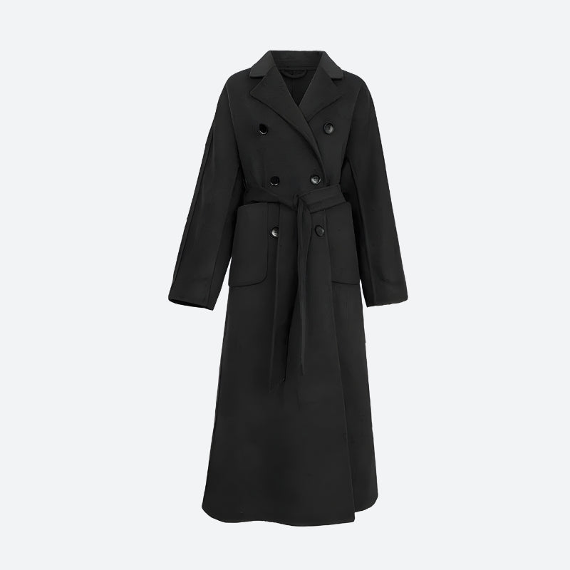 Dark Academia Belted Long Coat - Litlookz Studio