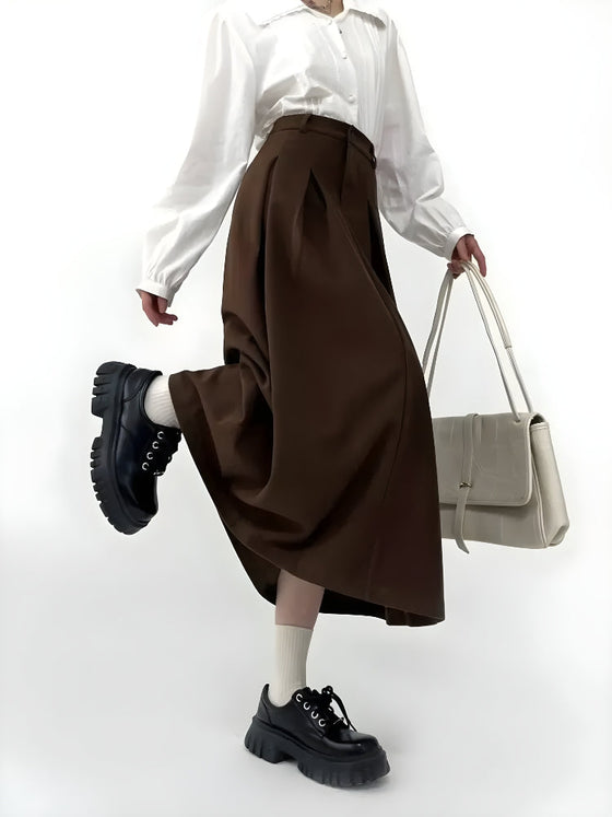 Shadow Study Pleats Skirt