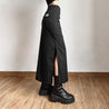 Dark Academia Side Slit Maxi Skirt