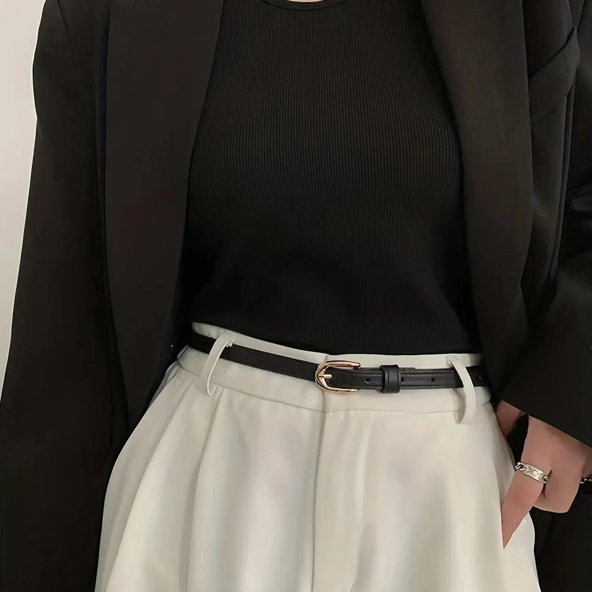 Detachable Faux Leather Belt
