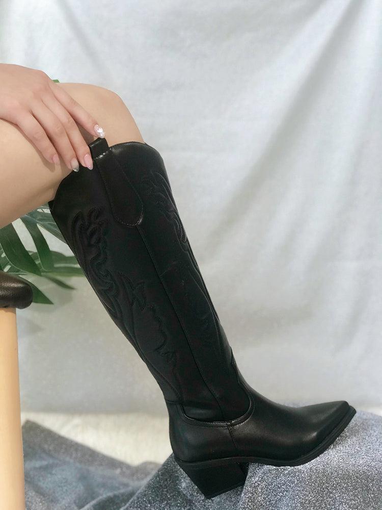 Disco Cowgirl Western Knee-High Boots