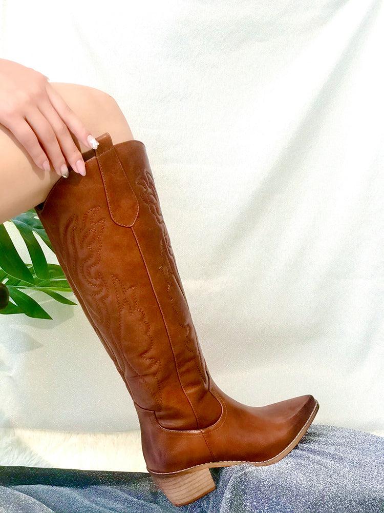 Disco Cowgirl Western Knee-High Boots