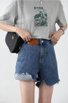 Distressed Jean Shorts