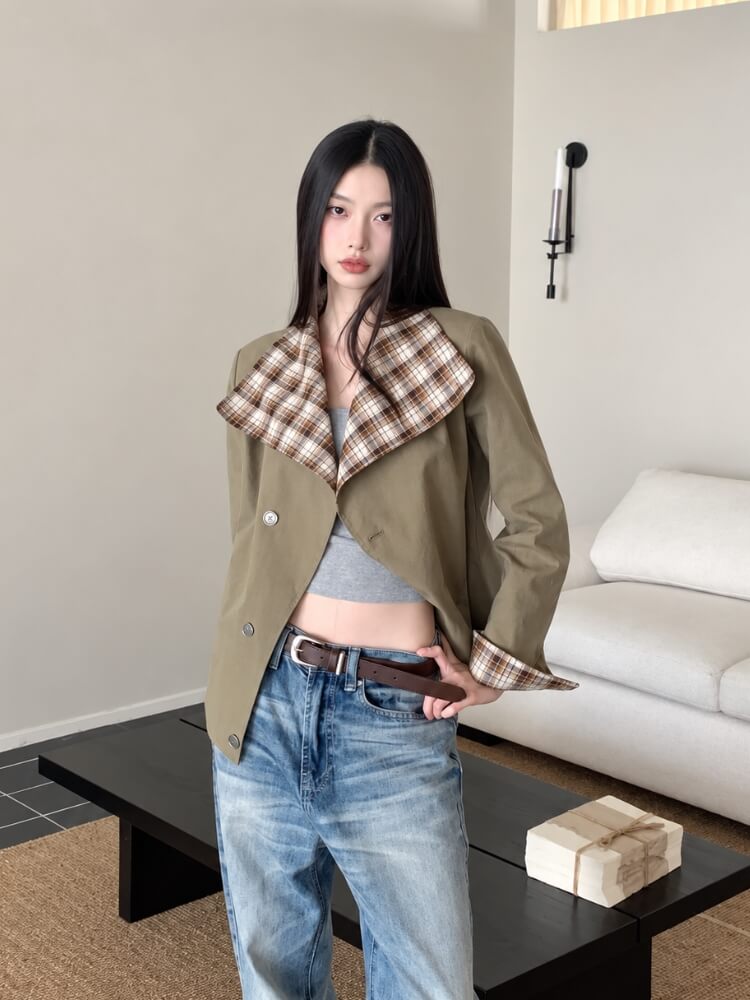 Downtown Plaid Jacket