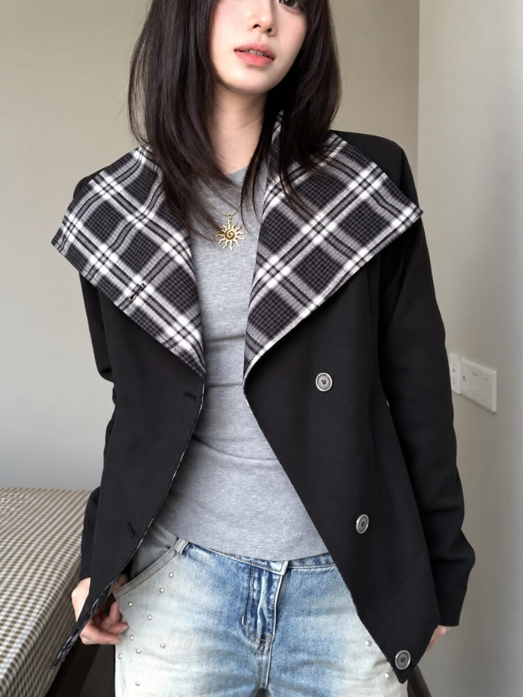Downtown Plaid Jacket