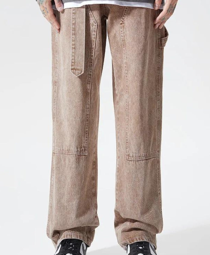 Drawstring Belt Straight Leg Jeans - Litlookz Studio