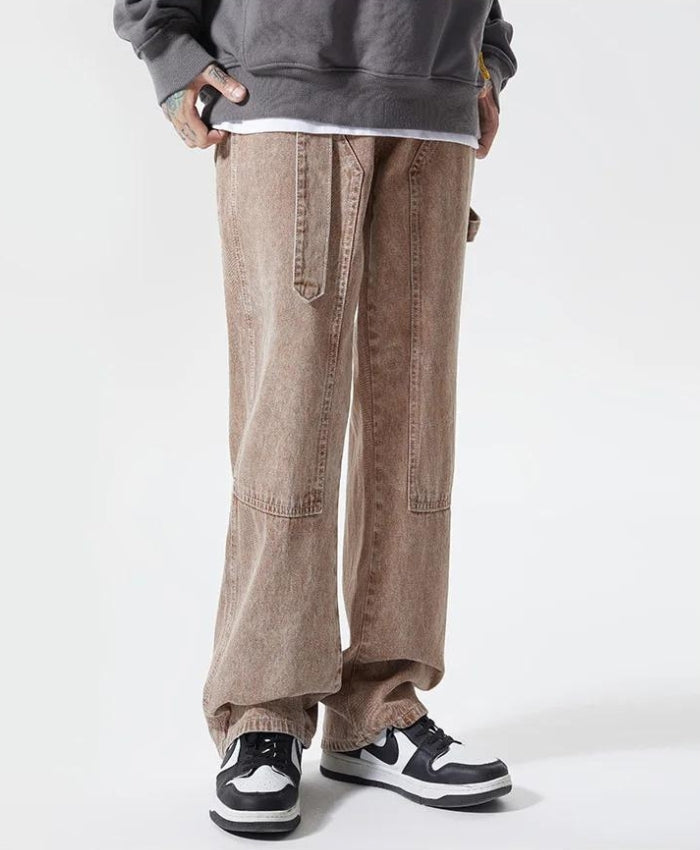 Drawstring Belt Straight Leg Jeans - Litlookz Studio