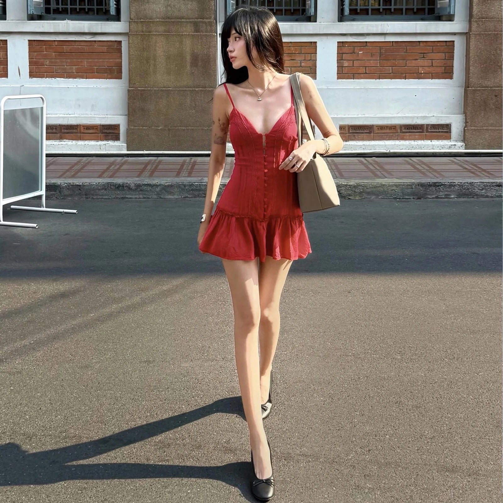 red drop waist mini dress Drop Waist Mini Dress