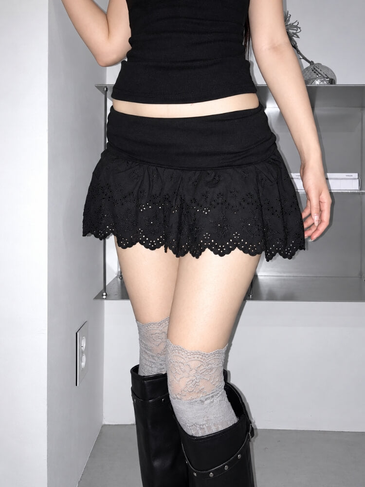 Embroidered Mini Skirt