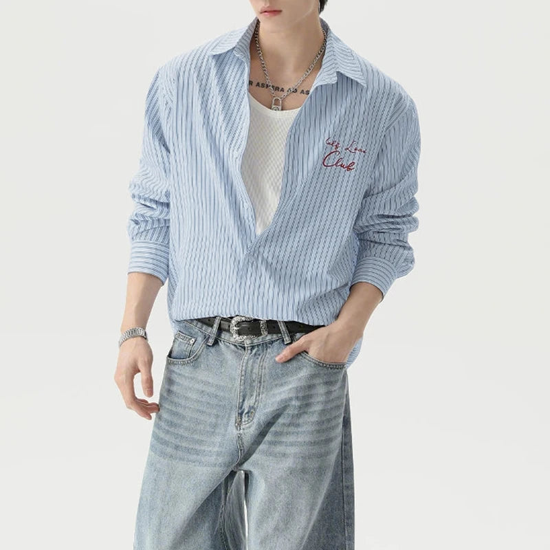 Embroidered Stripe Shirt