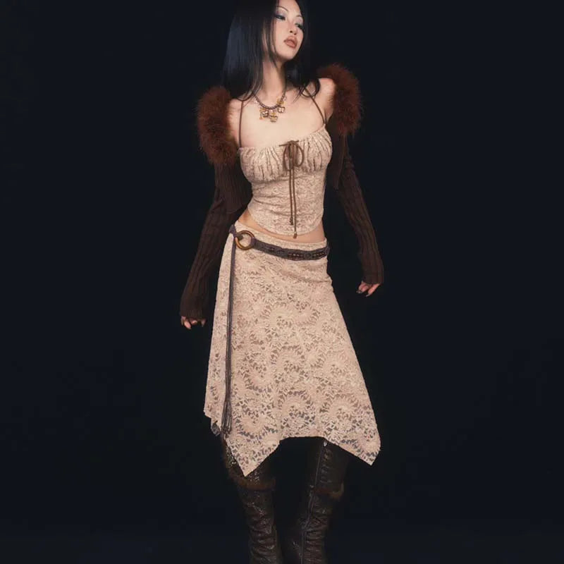 Fairy Grunge Beaded Macrame Belt