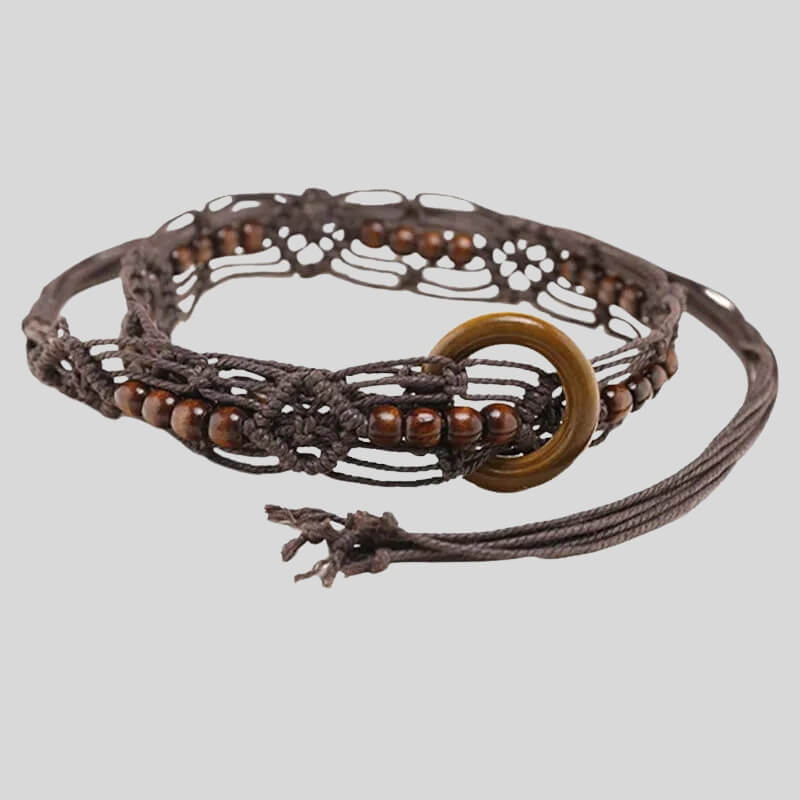 Fairy Grunge Beaded Macrame Belt