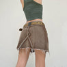 Fairy Grunge Distressed Patchwork Mini Skirt