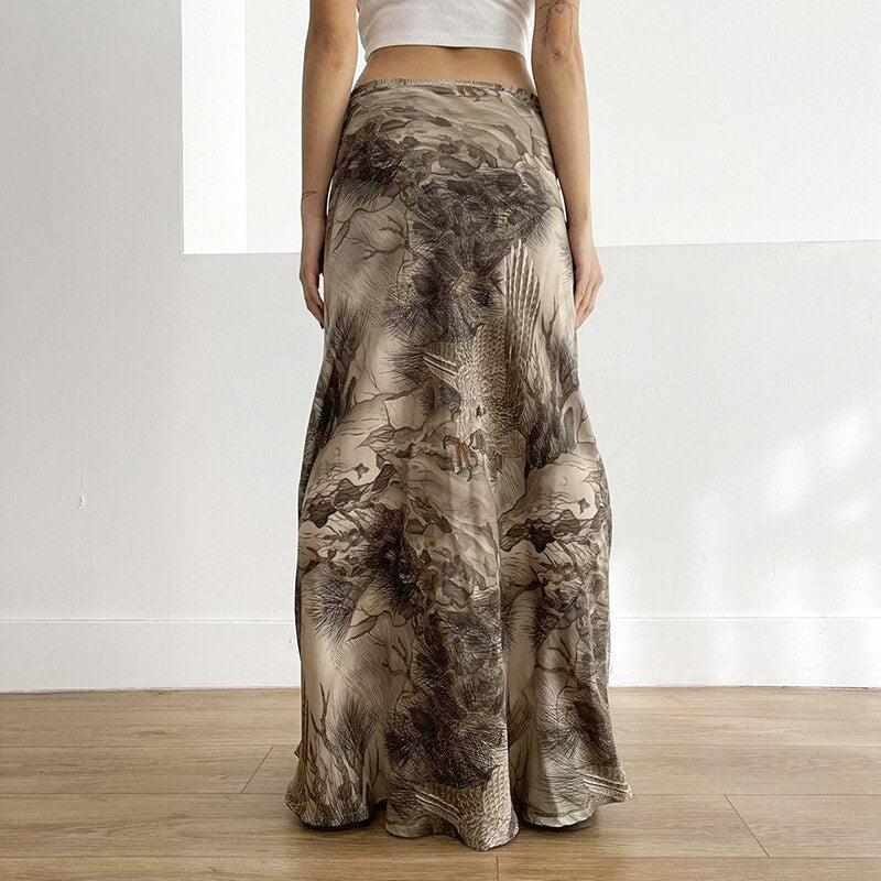 Fairy Grunge Forest Maxi Skirt