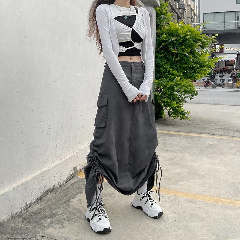 Fairy Grunge Parachute Maxi Skirt - Litlookz Studio