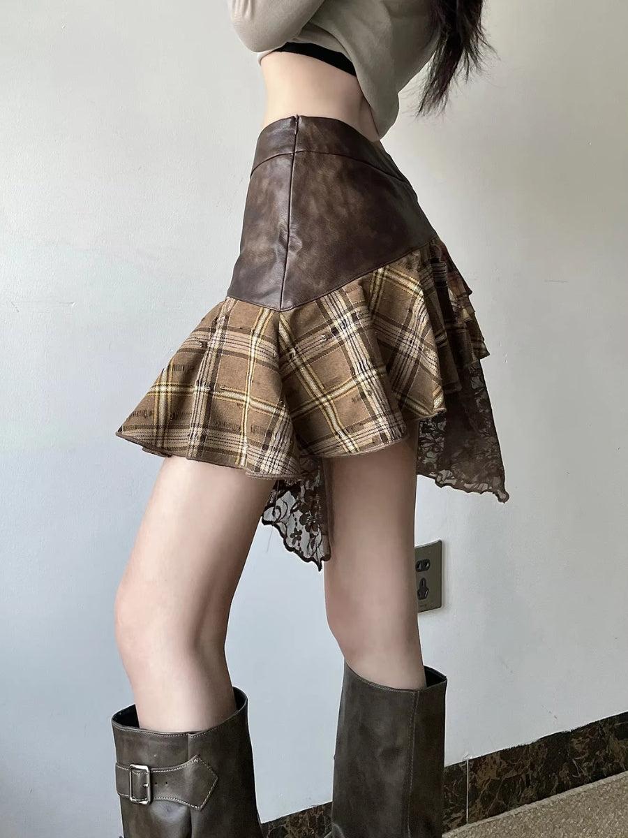 Fairy Grunge Patchwork Mini Skirt - Litlookz Studio