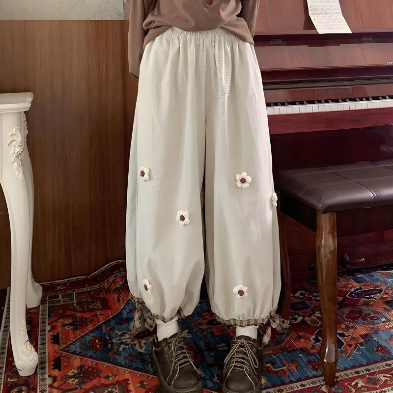 Fairycore Floral Pants - Litlookz Studio