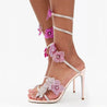 Fairycore Floral Rhinestone Heels