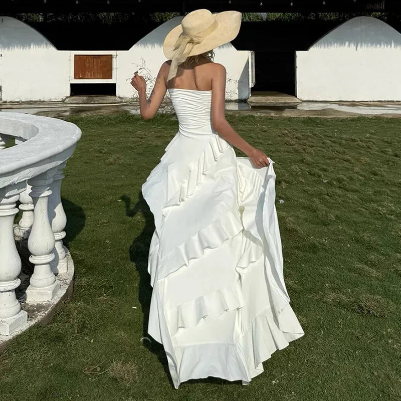 mullet dress casual Women's Mullet Cocktail Dress Elegant Lace Sleeveless Dress Evening Dress  Long Elegant Lace Dress Slim High Waist Evening Dresses Chiffon Patchwork