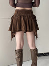 Fairycore Suede Mini Skirt