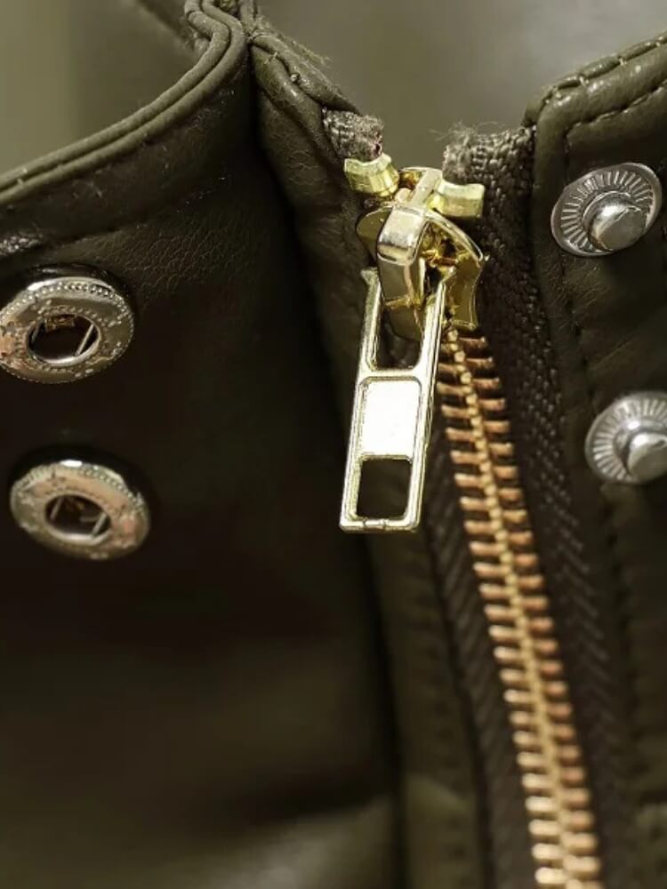 Faux Leather Bomber Jacket