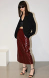 Faux Leather Midi Pencil Skirt
