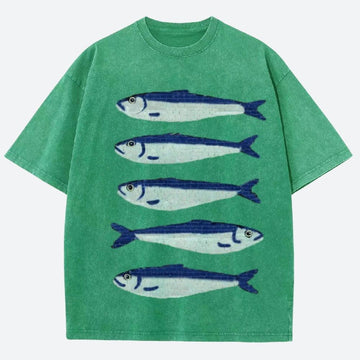 Unisex SEA & THE FISH TEE - LIGHT PINK