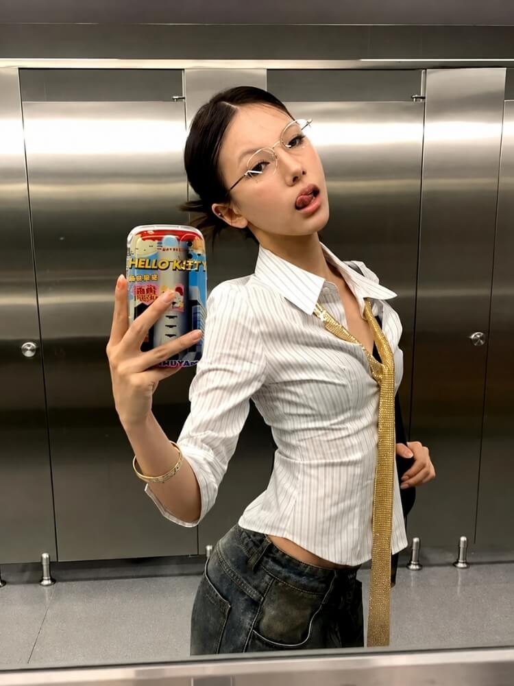 Fitted Pinstripe Shirt