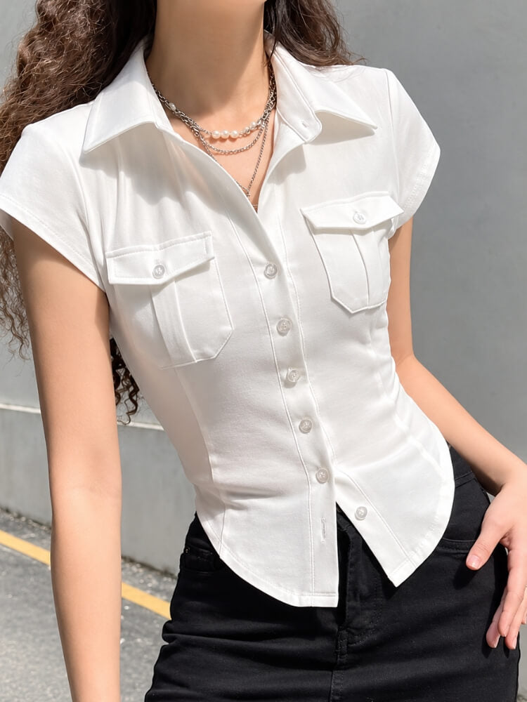 Fitted Pocket Button-Up