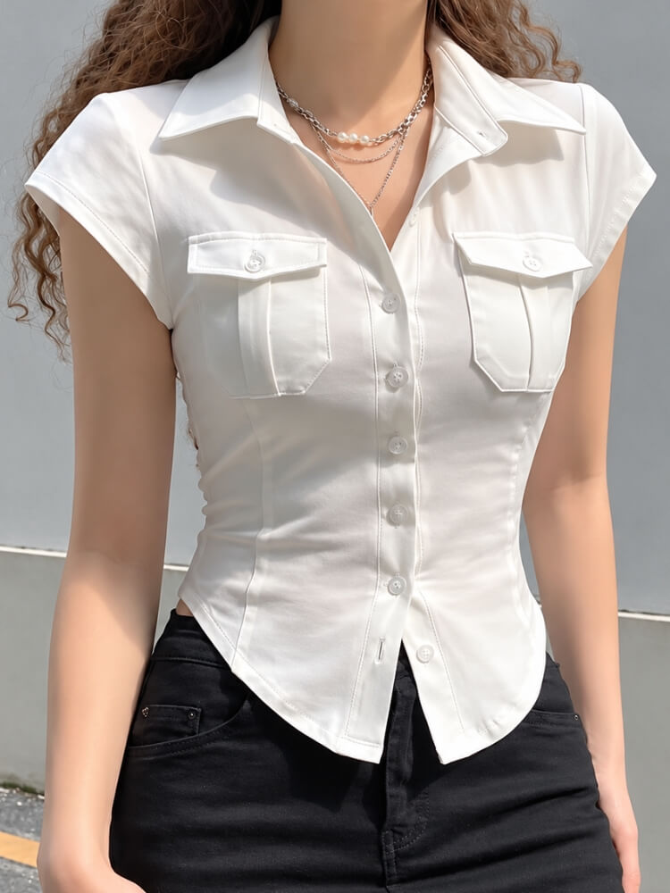 Fitted Pocket Button-Up