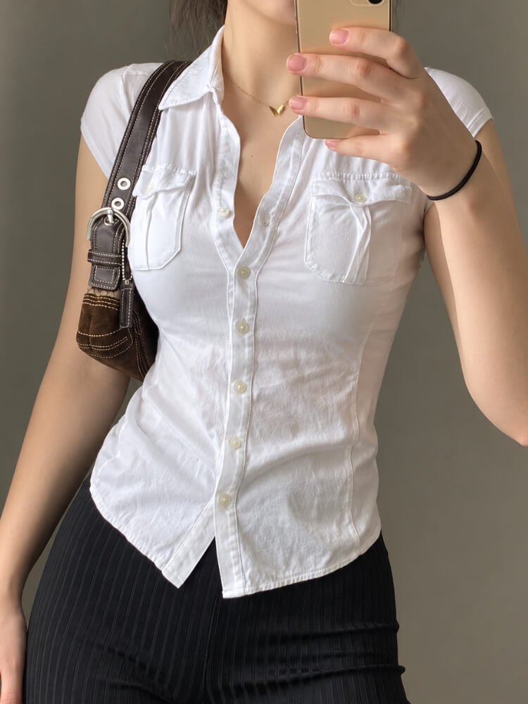 Fitted Pocket Button-Up