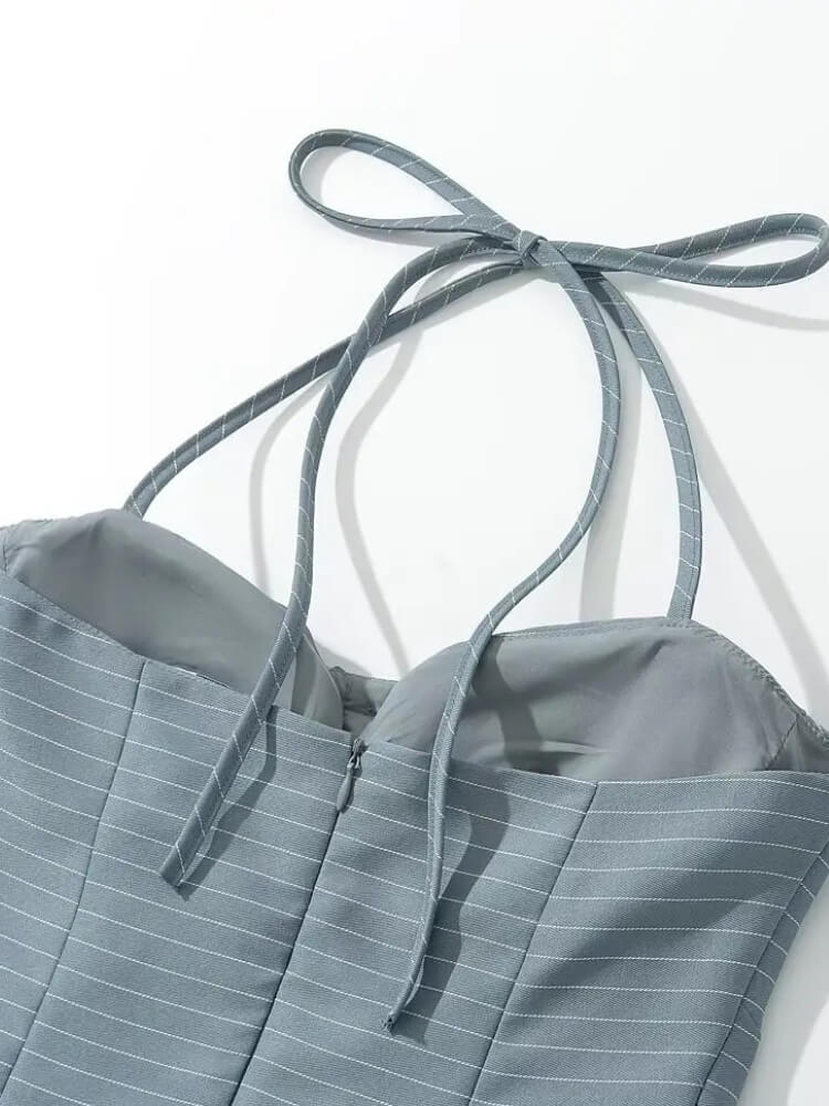 Flared Halter Mini Dress
