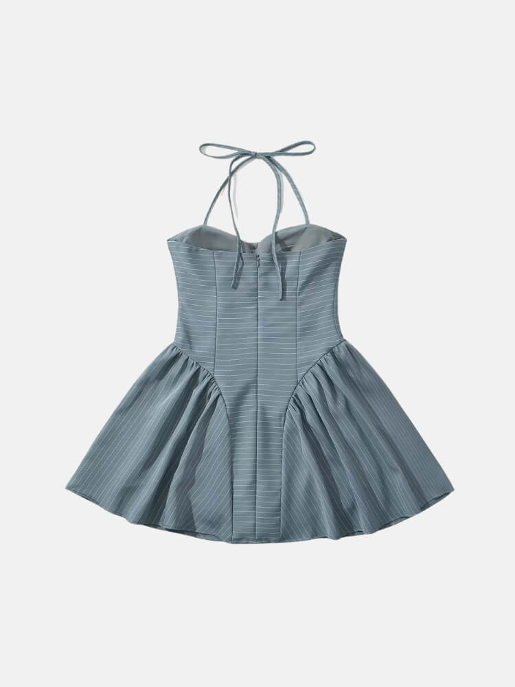 Flared Halter Mini Dress