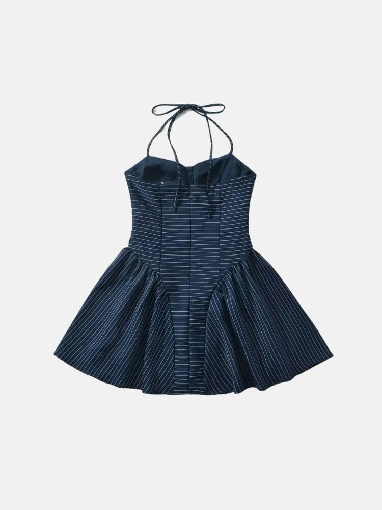 Flared Halter Mini Dress