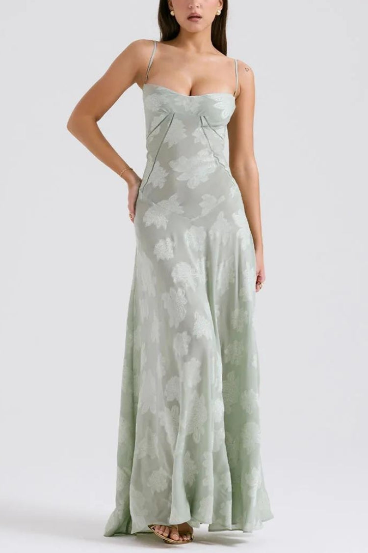Floral Lace Up Maxi Dress - Litlookz Studio